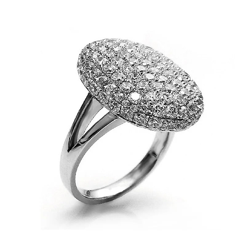 Silver Color Twilight Breaking Dawn  Engagement Wedding Ring Gorgeous Rhinestone Inlay Women Rings Jewelry