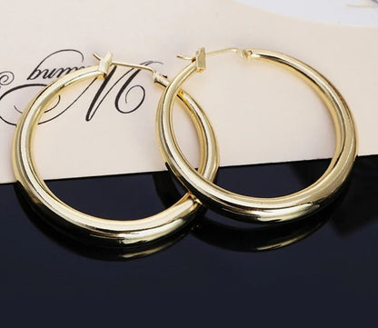 Silver Rose Gold Hoop Earrings For Women Girls Fashion Jewelry