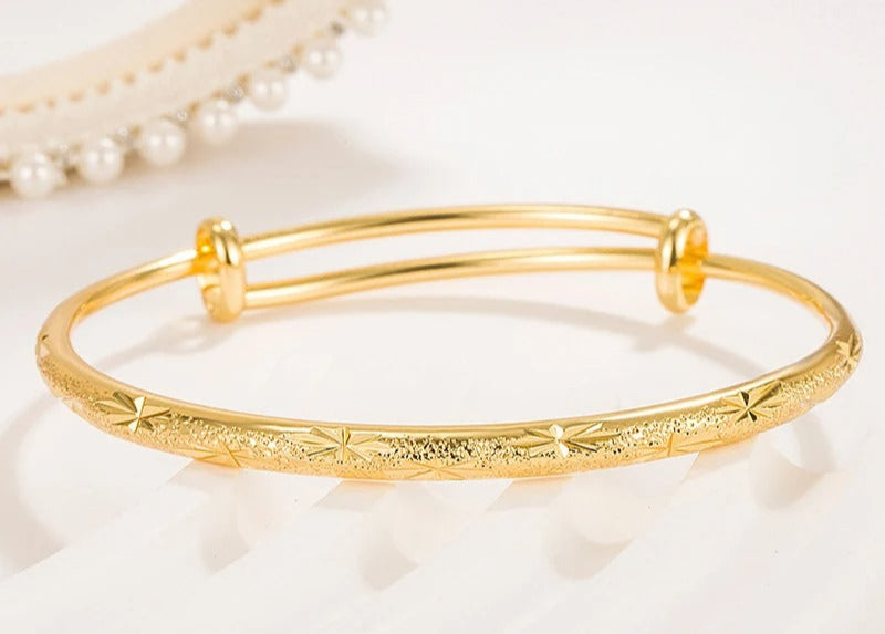 Silver Gold Simple Adjustable Bracelet Bangle For Women Wedding Fashion Jewelry
