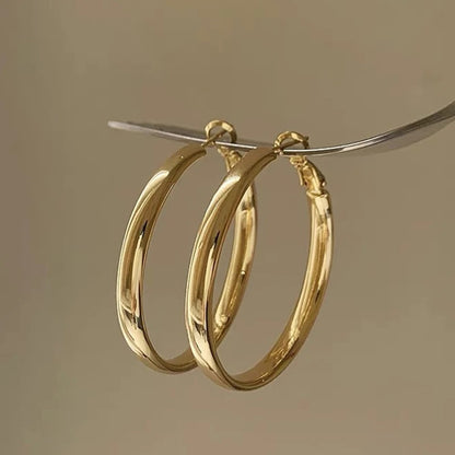 Trendy Oversized Circle Hoop Earrings Fashion Statement Jewelry