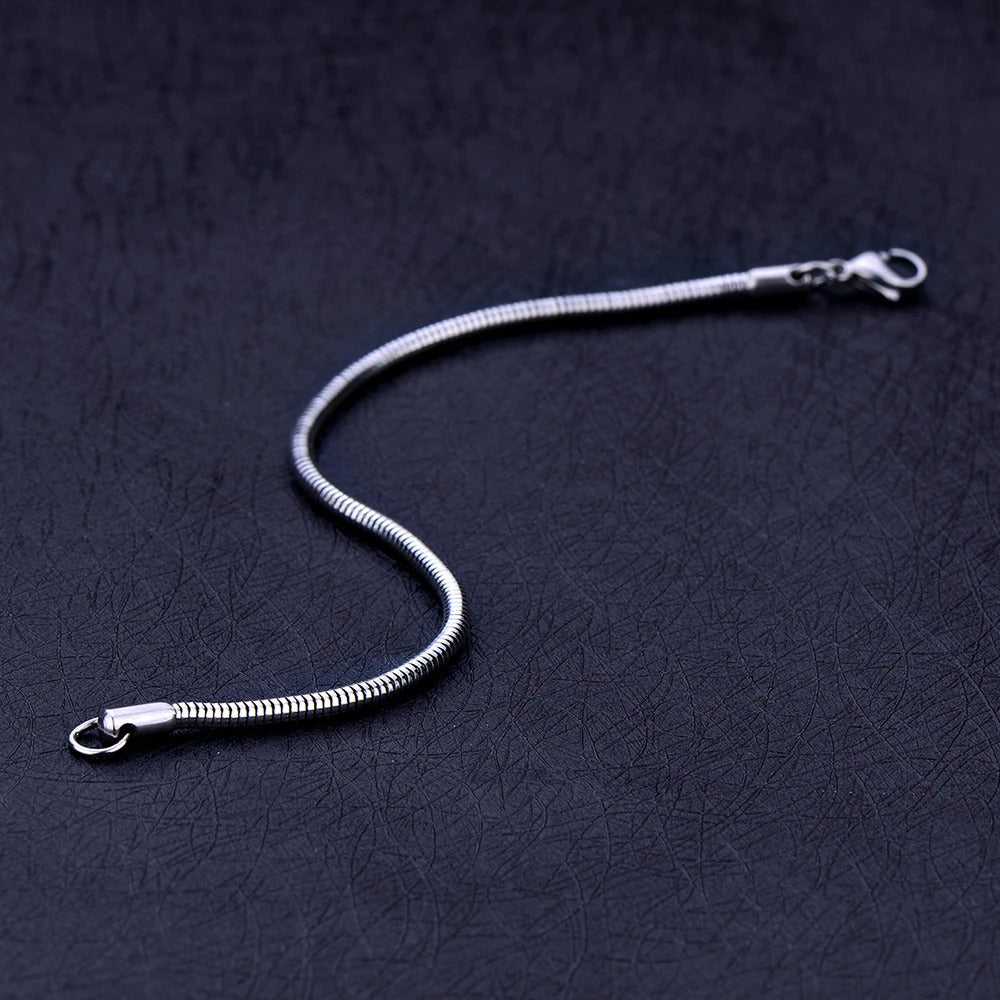 3MM 4MM Stainless Steel Snake Chain Bracelet Men Women Jewelry