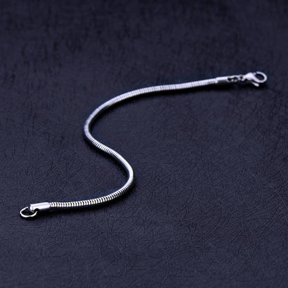 3MM 4MM Stainless Steel Snake Chain Bracelet Men Women Jewelry