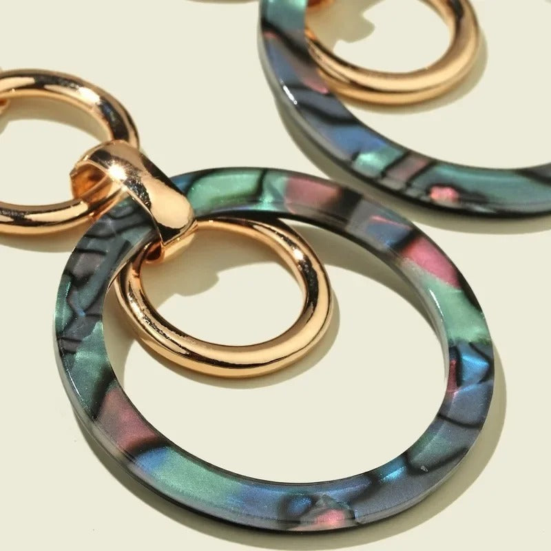 New Korean Fashion Big Circle Long Earrings with Premium Earrings for Women's Jewelry