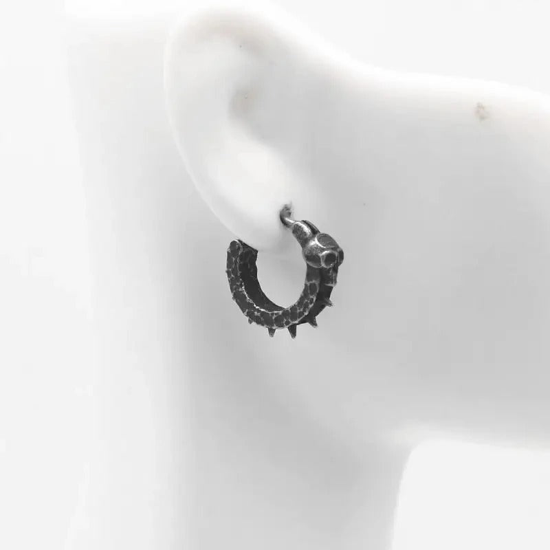 Gothic Black Skull Awl Earrings Statement Men Women Hip Hop Rock Jewelry Biker Party Accessories Hypoallergenic Earring