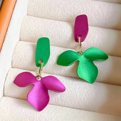 Exaggerated Flower Earrings Trendy Korean Style for Women