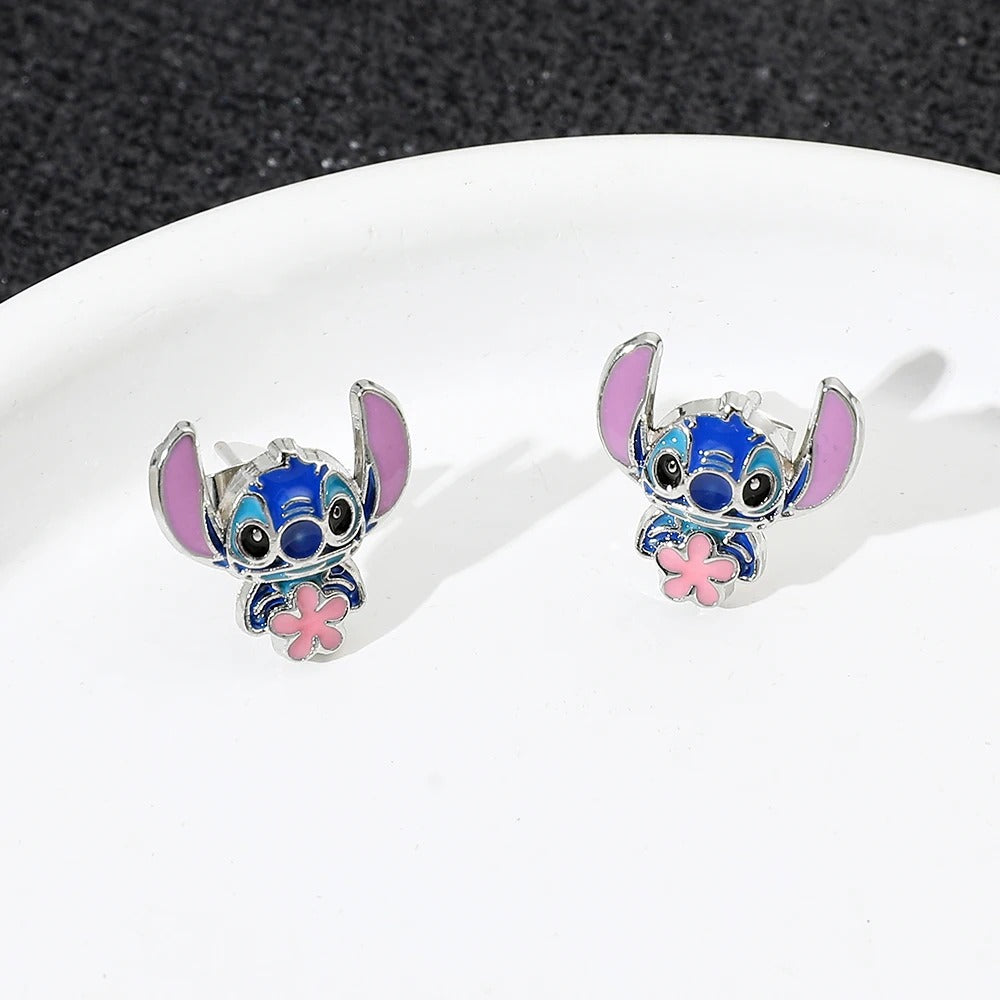 1pair Stitch Earrings Cartoon Cute Stitch Earrings Delicate Female Jewelry Accessories Girl Gifts
