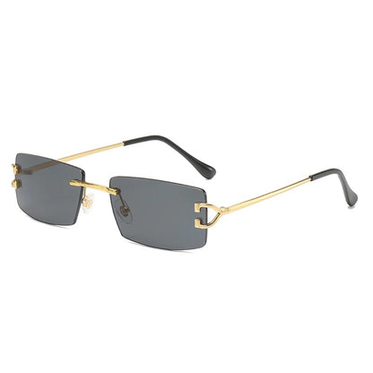 Square Rimless Fashion Sunglasses for Women
