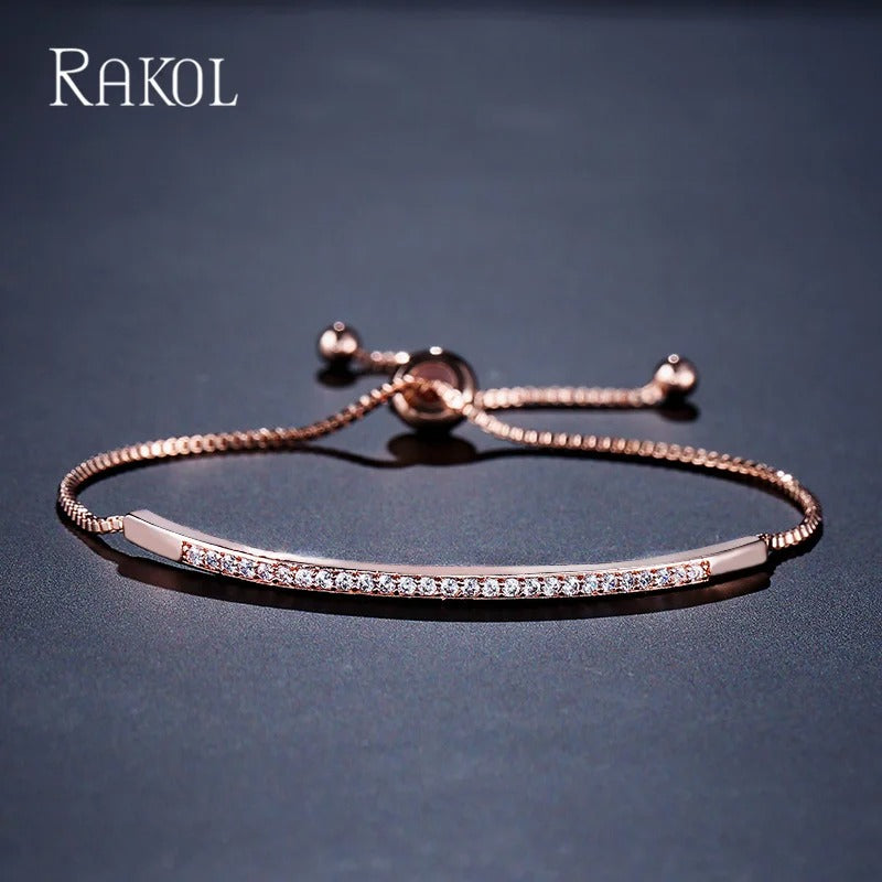 Fashion Cubic Zircon Adjustable Bracelets for Women Exquisite Party Wedding Jewelry