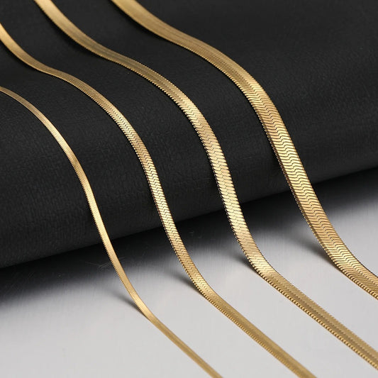 Stainless Steel Necklaces Hot Fashion Unisex Waterproof Filmy Snake Chain Choker Men Necklace For Women Jewelry Gift