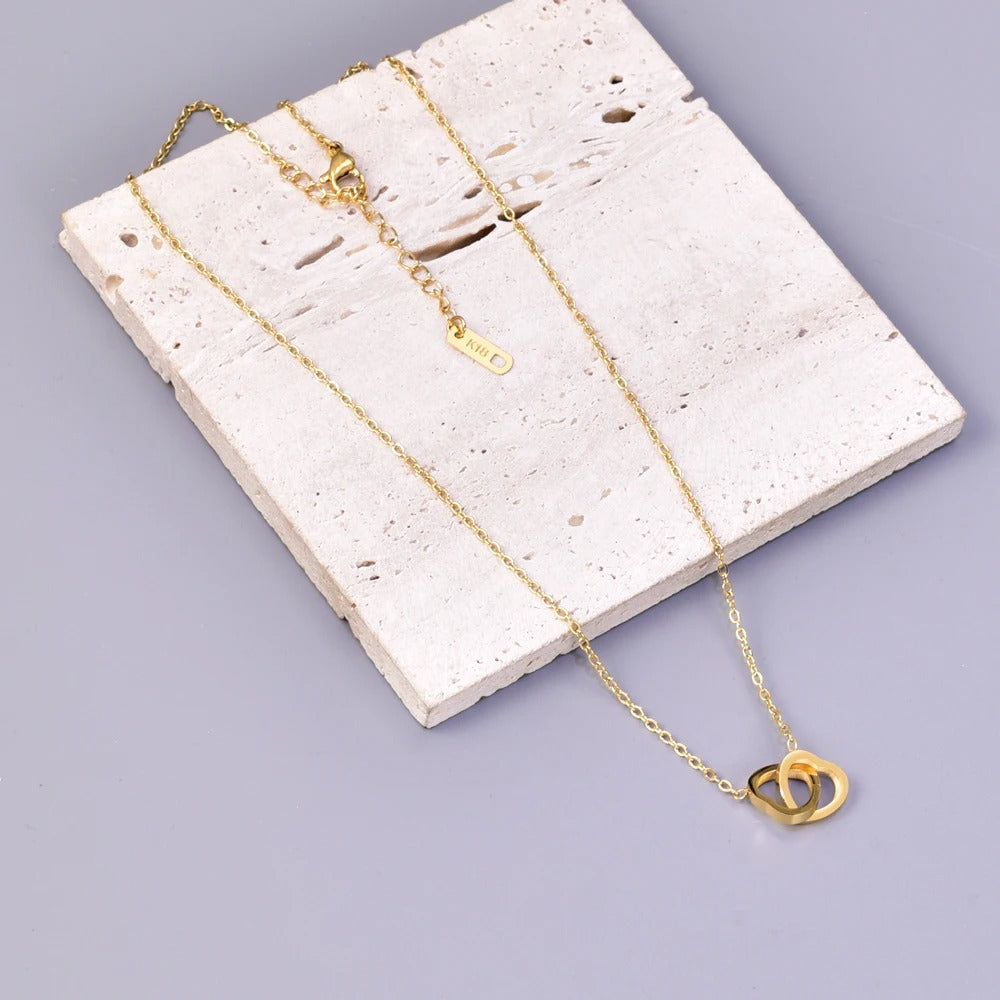 L171 Yamazun Heart to Heart Minimalist Necklace for Women
