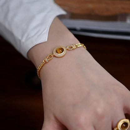Women's Tiger Eye Bracelet Fashion Stainless Steel Charm Jewelry
