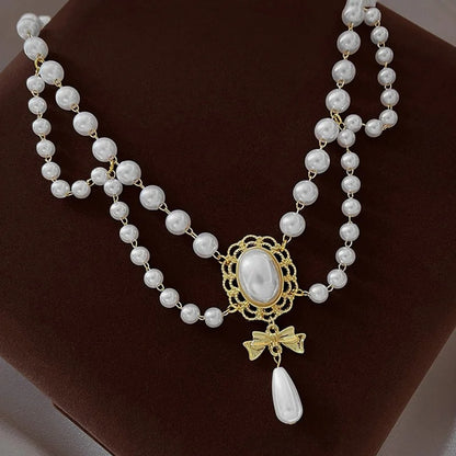 Luxury Baroque Pearl Choker Necklace Women Wedding Party Gift
