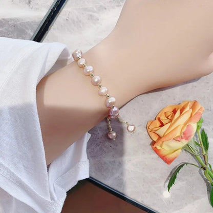 Women’s Irregular Pearl Bracelet Korean Natural Stone Cuff Jewelry