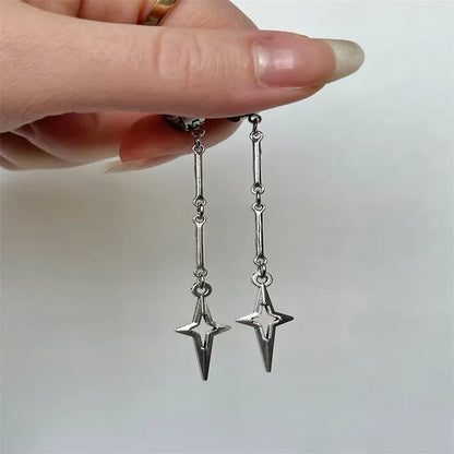 Classic Star Dangly Earrings for Women Y2K Goth Jewelry