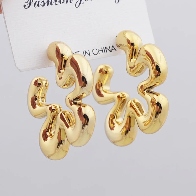 Women’s Hollow Out Flower Drop Earrings Party Trendy Jewelry