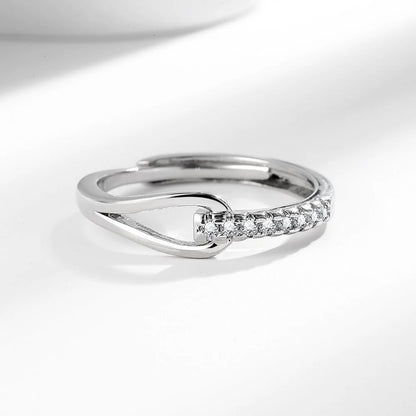 Elegant Shaped Zircon Personalized Ring High Quality 925 Sterling Silver Jewelry for Women