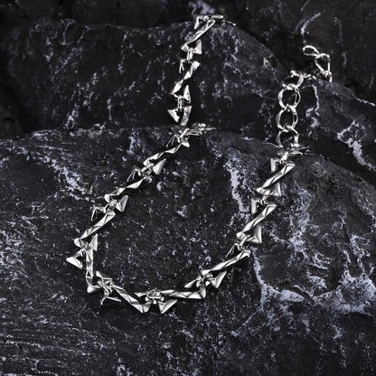 11mm Chain Necklaces for Men Women, Silver Color Unisex Chain Collar,Stylish Letter Z Links Choker, Cool Streetwear Jewelry