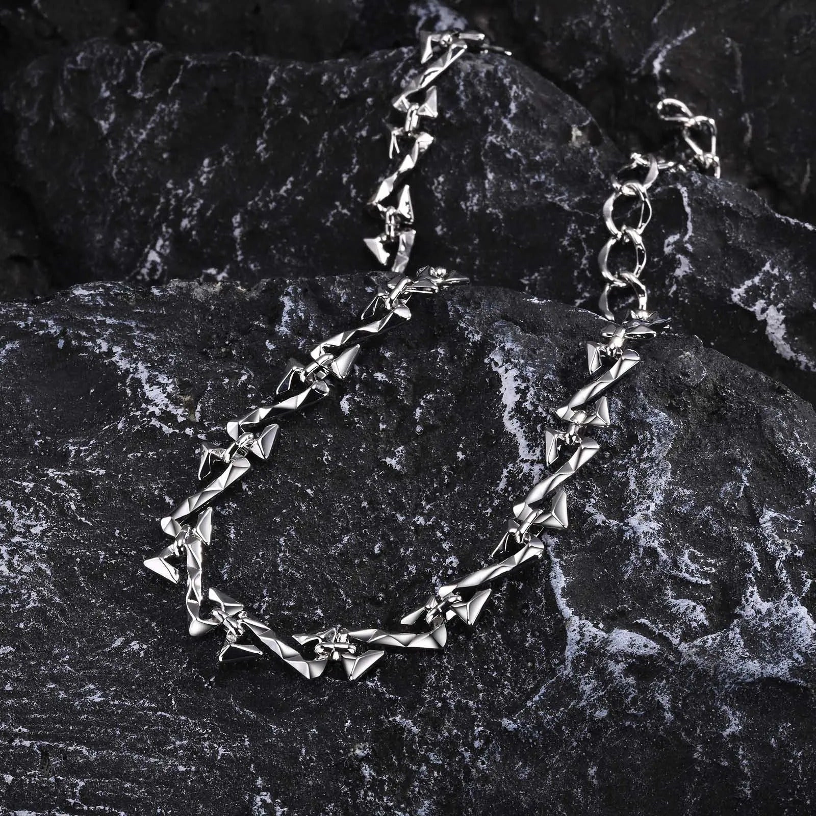 11mm Chain Necklaces for Men Women, Silver Color Unisex Chain Collar,Stylish Letter Z Links Choker, Cool Streetwear Jewelry
