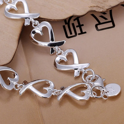 Silver Bracelets for Women Cute Noble Wedding Lady Fashion Jewelry