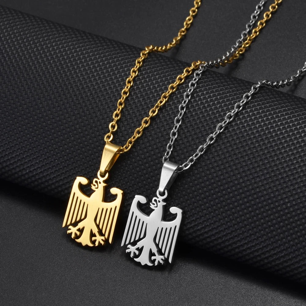 Anniyo German Eagle Pendant Necklace Stainless Steel Jewelry