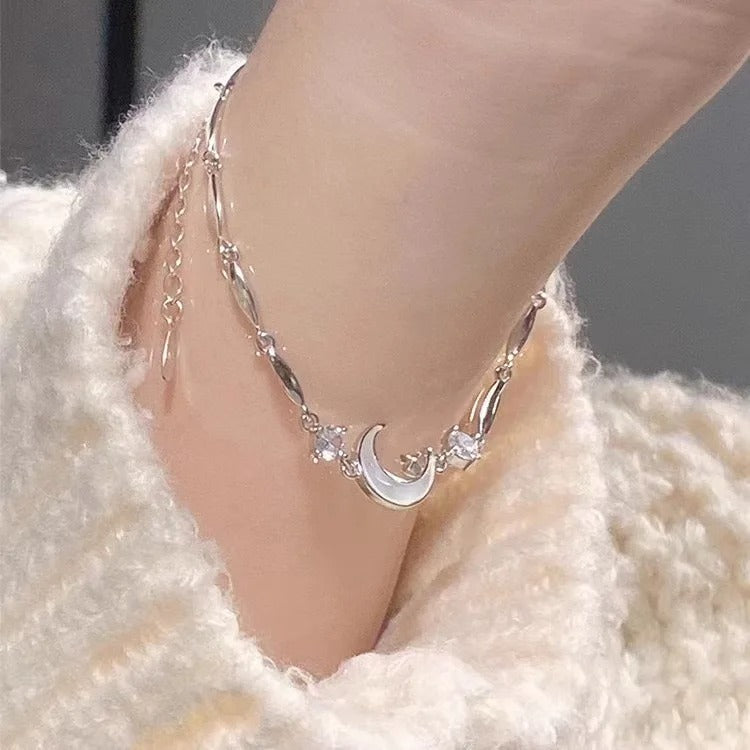 Shiny Cherry Blossom Bracelet for Women & Girls Moon Bow Style