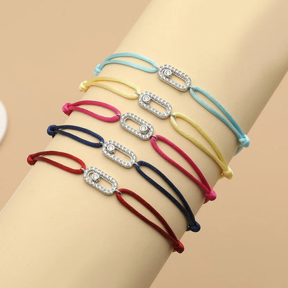 Adjusted Size Can Move Stone Multiple colors Rope Woven bracelet For Women And Men Fashion Jewelry 2025 New Bracelets Woman