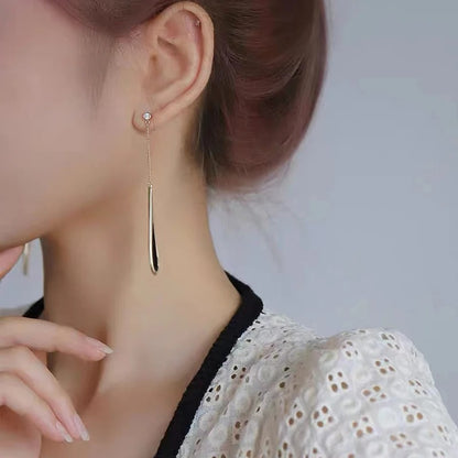 Black Tassel Drop Earrings Fashion Party Jewelry for Women