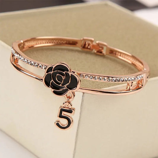 2025 Fashion bangle Vintage Summer Woman Number 5 Bracelets Luxury Jewelry