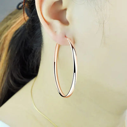 Women’s 18K Gold Hoop Earrings Senlissi 925 Sterling Silver Fashion