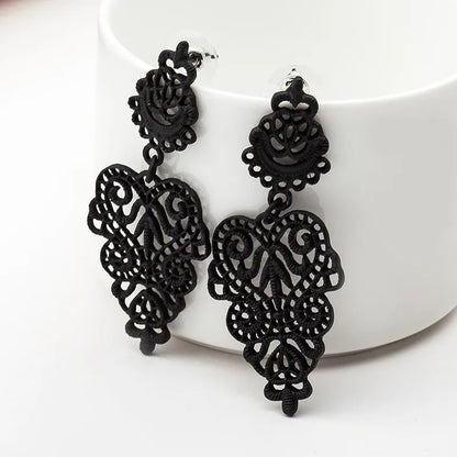 Exaggerated Boho Leaf Flower Earrings Women’s Statement Jewelry Gift