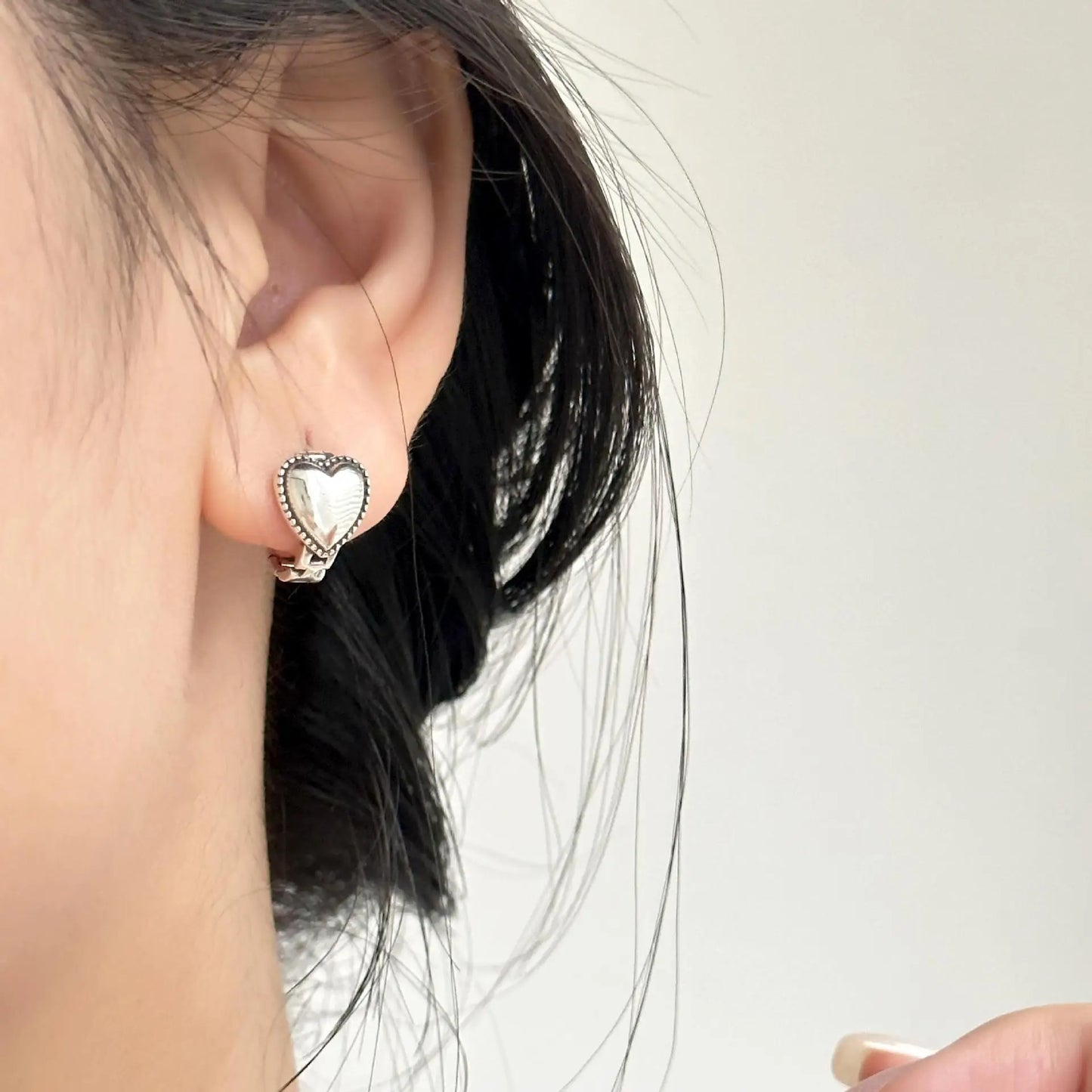 Trendy 925 Silver Gold Heart Earrings Women Party Jewelry Gift