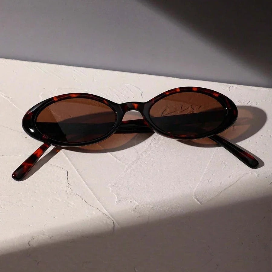 Small Oval Leopard Sunglasses Women’s Retro Fashion