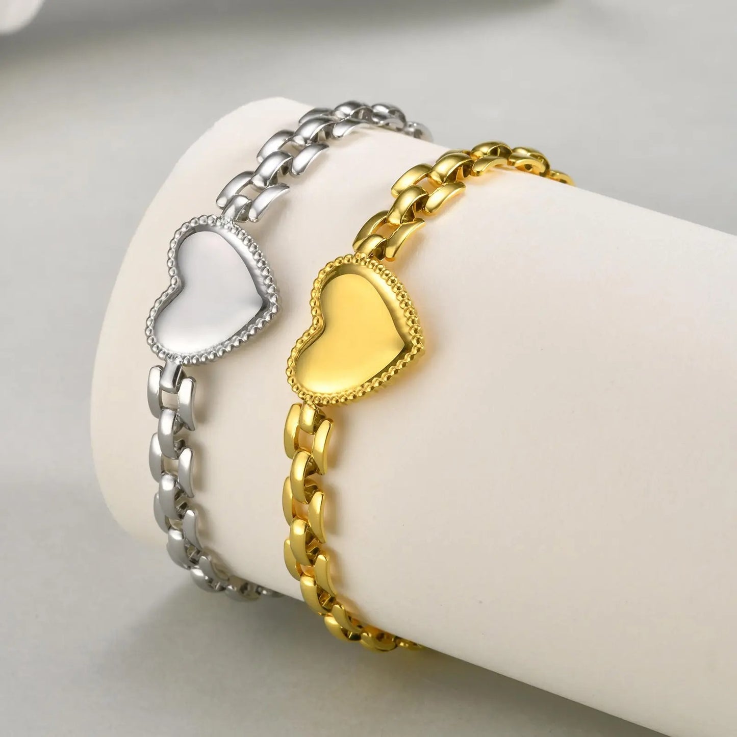 Women’s Stainless Steel Love Heart Bracelet Exquisite Party Jewelry