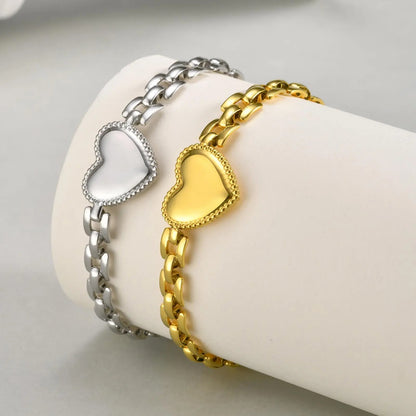 Women’s Stainless Steel Love Heart Bracelet Exquisite Party Jewelry