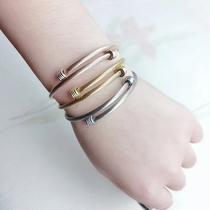 Stainless Steel Open Bracelet Unisex Waterproof Fashion Jewelry