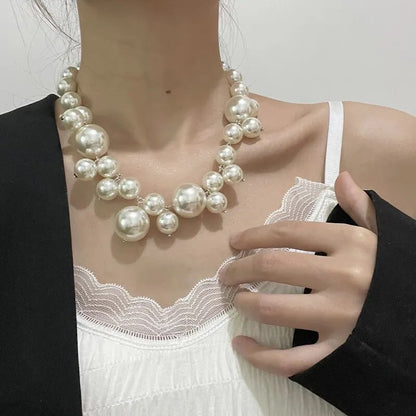 Elegant Imitation Pearl Choker Necklace Women’s Party & Wedding Jewelry