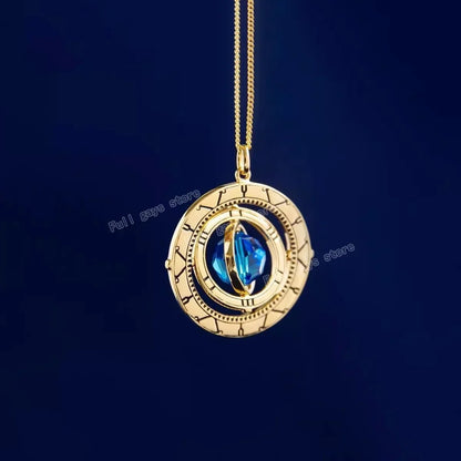 Arcane Jinx Necklace – Cute Anime Crystal Pendant with Rotatable Charm for Girls
