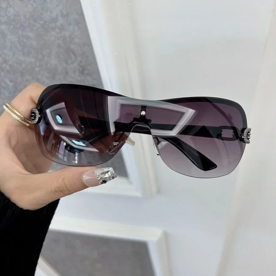 Casual Square Gradient Sunglasses Unisex Designer Travel Shades