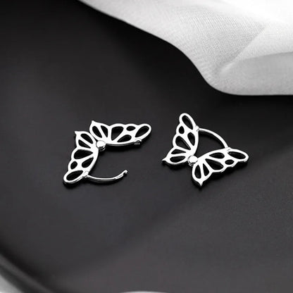 1 Pair Sterling Silver Butterfly Earrings For Women New Trendy Female Earring Party Jewelry