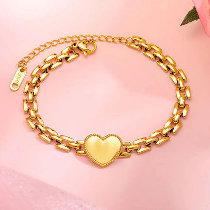 Women’s Stainless Steel Love Heart Bracelet Exquisite Party Jewelry