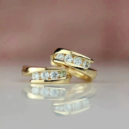 Versatile Gold Hoop Earrings Women Low-Key Temperament Jewelry