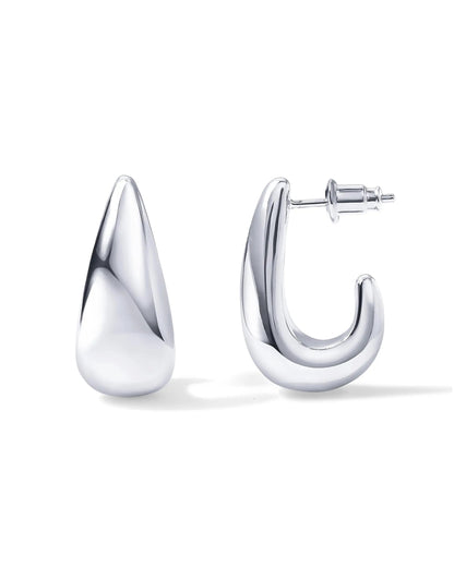 High-Quality Gold Hoop Earrings Women Sterling Silver Fashion Jewelry