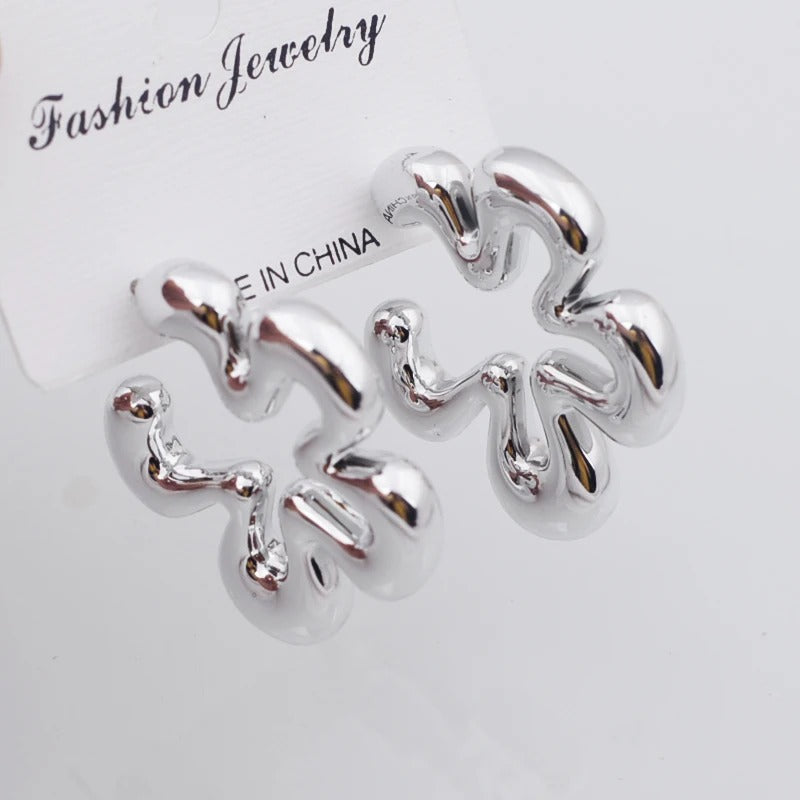 Women’s Hollow Out Flower Drop Earrings Party Trendy Jewelry