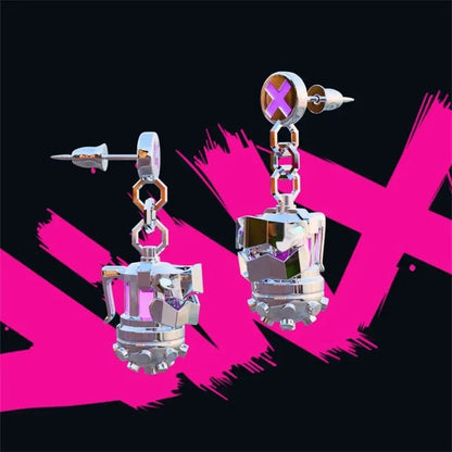 League of Legends Jinx Stud Earrings Women Anime Harajuku Jewelry