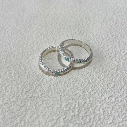 925 Sterling Silver Blue Zircon Ring – Minimalist Women’s Jewelry Gift