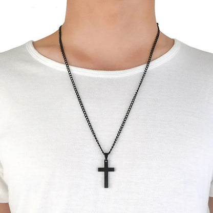 24 Inch Cross Pendant Necklace Christian Prayer Jewelry Gift