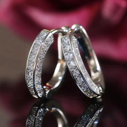 Magnetic Slimming Earrings Women Crystal Zirconia Weight Loss Jewelry