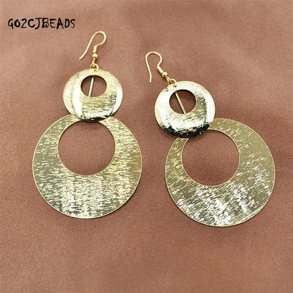 Trendy Leaves Tassel Earrings Women Long Irregular Punk Jewelry