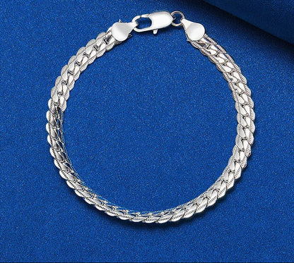 925 Sterling Silver & Gold Chain Bracelet for Men & Women