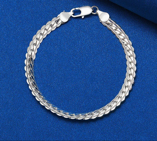 925 Sterling Silver & Gold Chain Bracelet for Men & Women
